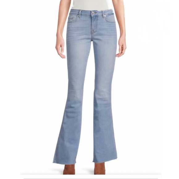 7 For All Mankind: "A" Pocket Faded Bootcut Raw Edge Jeans, 31, Sirte - Picture 4 of 7